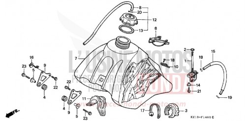 FUEL TANK XR250RP de 1993